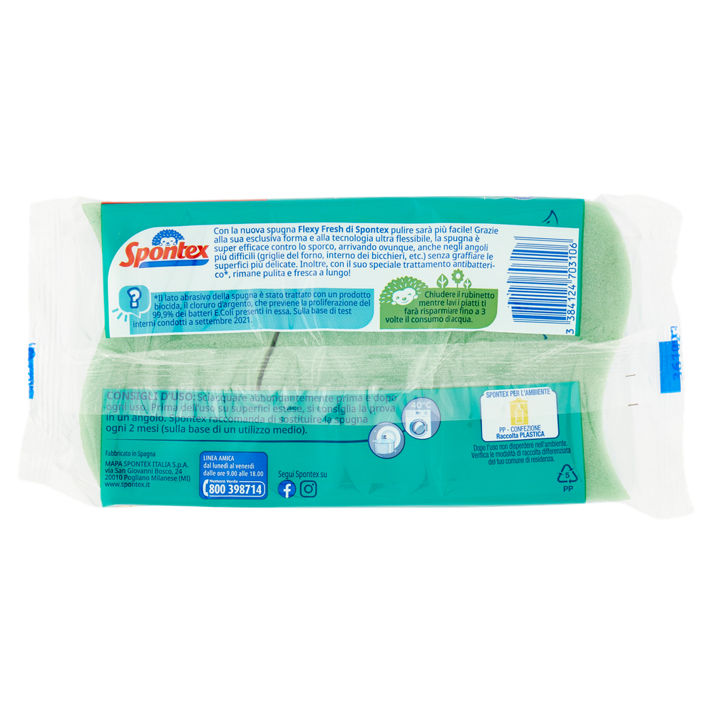 Spugna Abrasiva Delicata Flexy Fresh Spontex - Foto 3