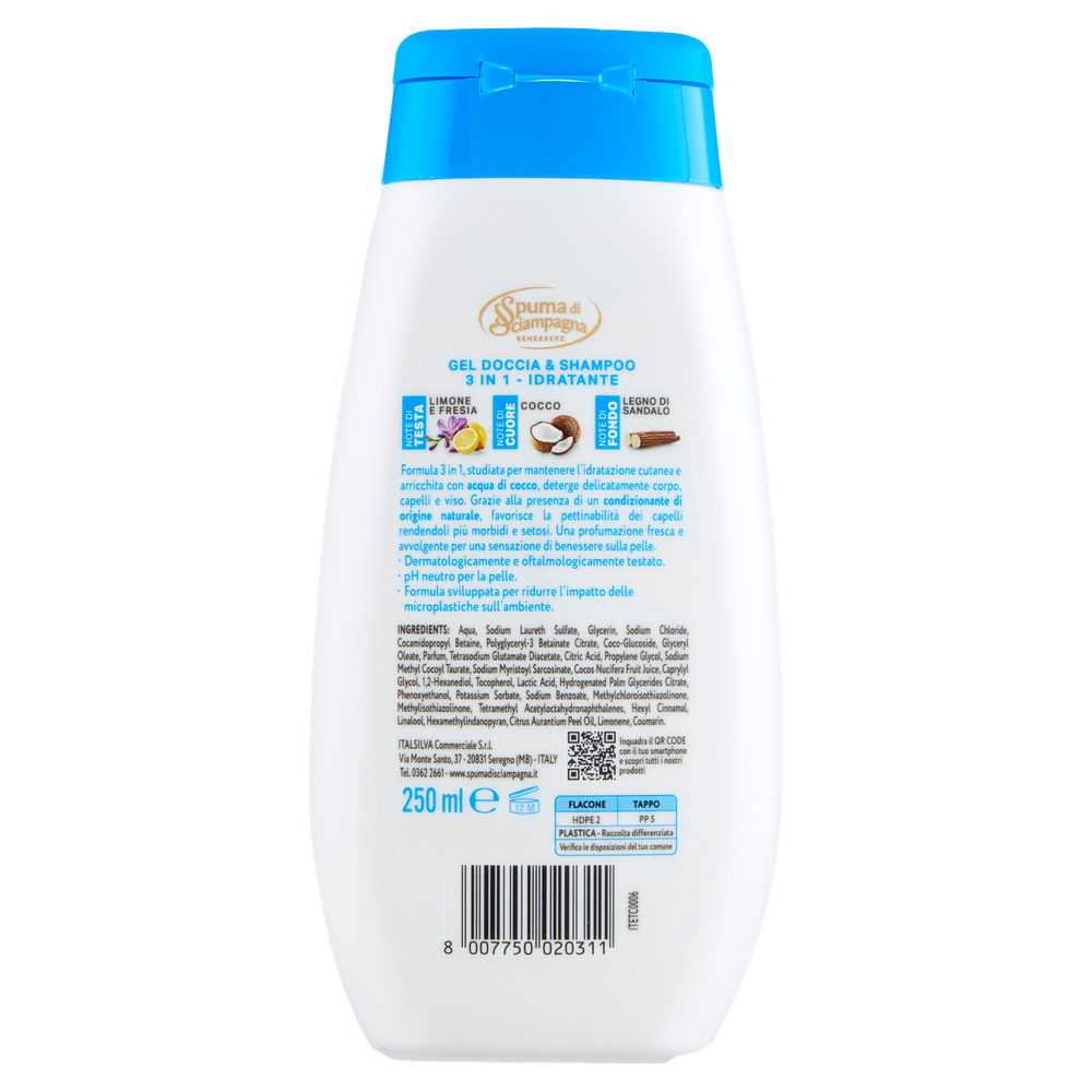 Gel Doccia & Shampoo Idratante Spuma Di Sciampagna - Foto 3