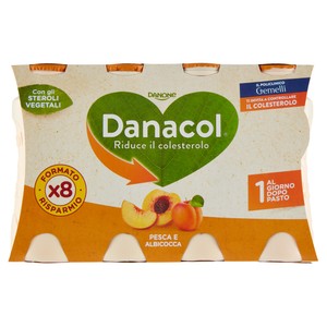 Yogurt Da Bere Riduce Il Colesterolo Pesca Albicocca 8x100g Danacol - Foto 1