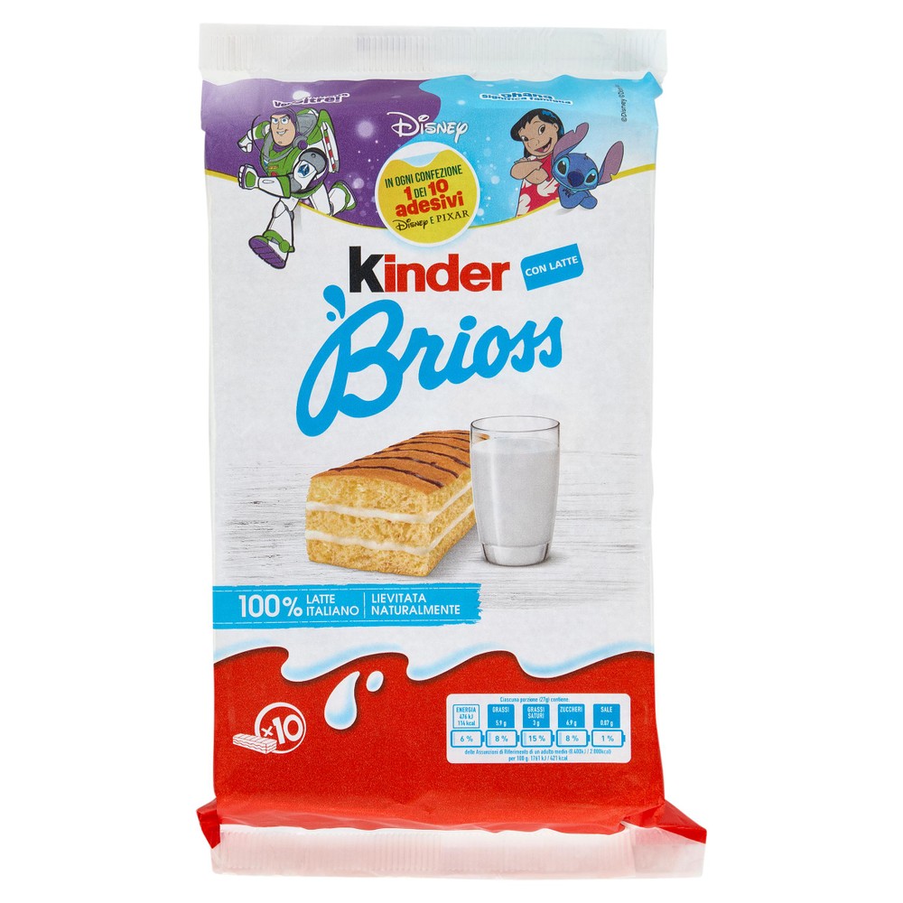 Merendine Kinder Brioss Con Farcitura Al Latte 10x27g Kinder - Foto 1