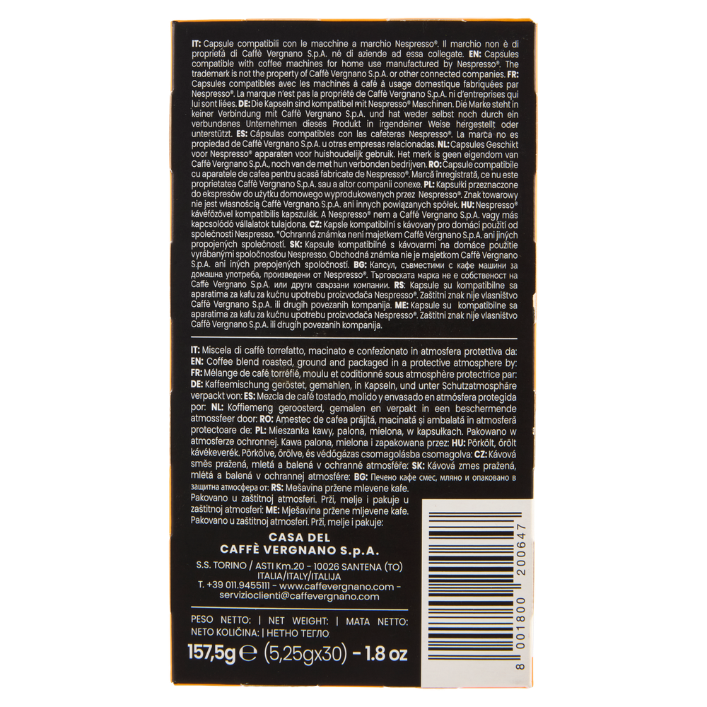 Capsule Compatibili Nespresso Napoli X30 Caffe'  Vergnano - Foto 3
