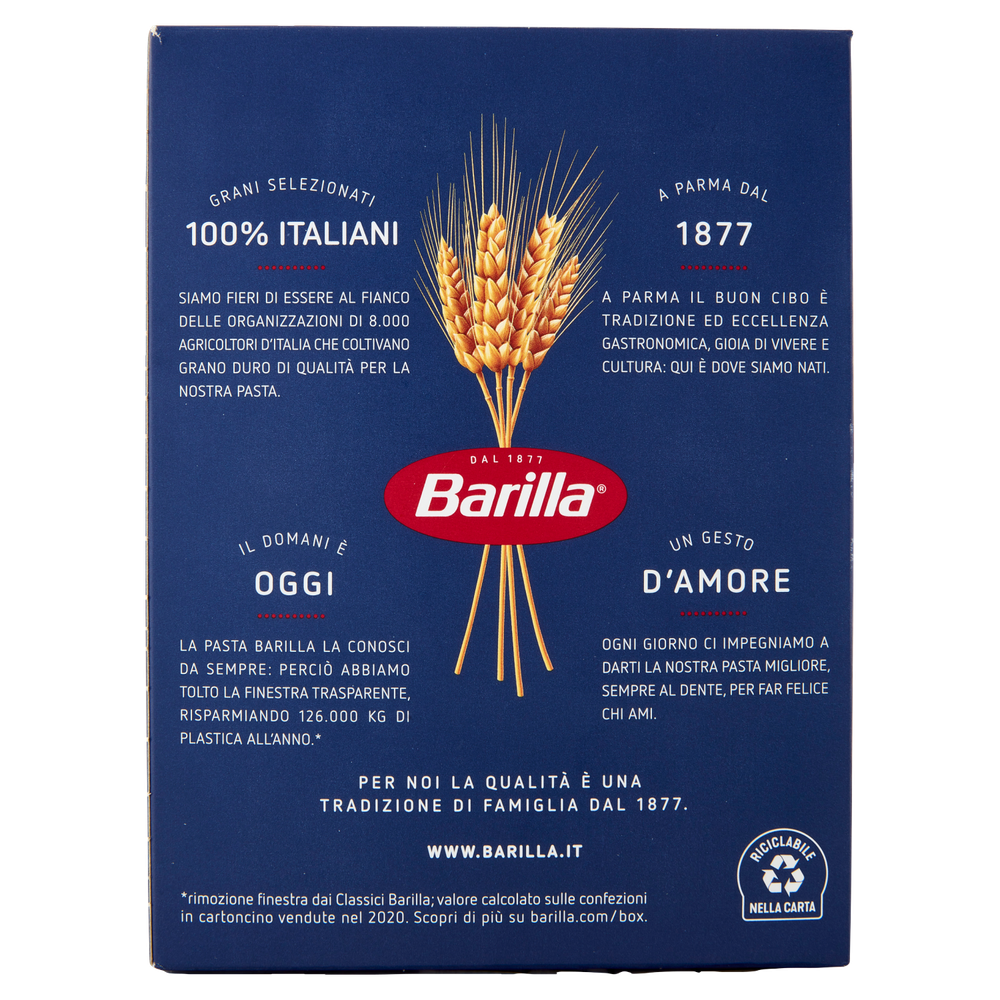 Pasta Pipe Rigate N.91 100% Grano Italiano Barilla - Foto 3