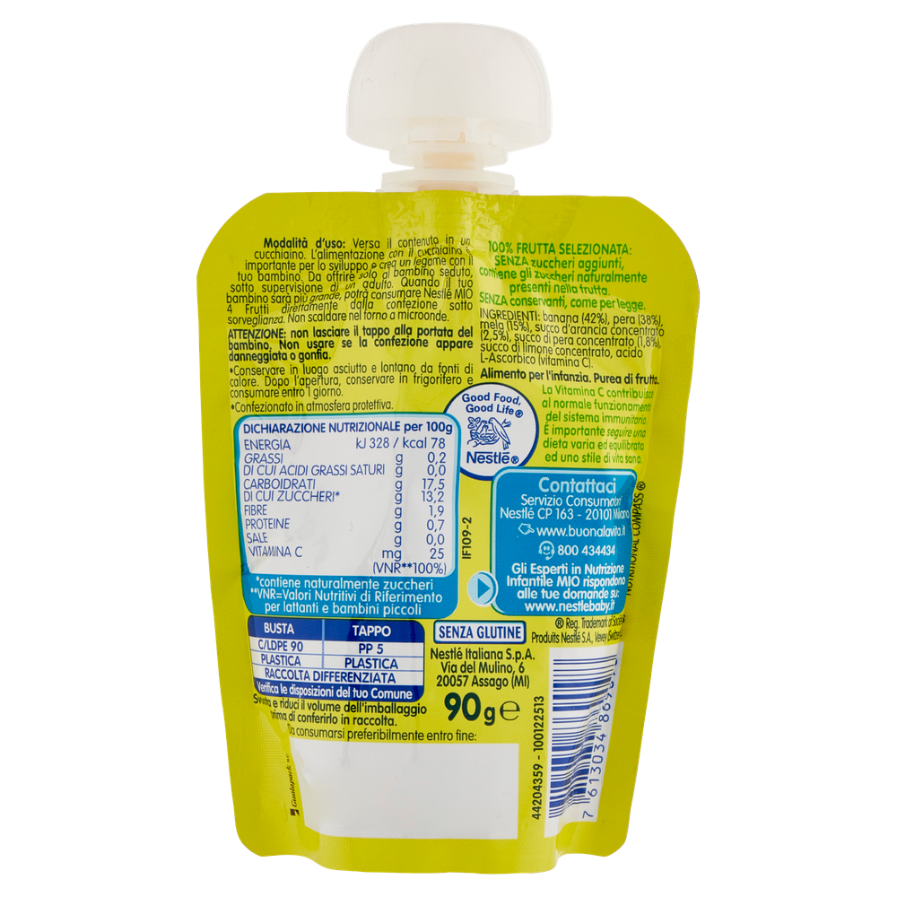 Merenda 100% Frutta 4 Frutti Da Spremere Pouch - Foto 3