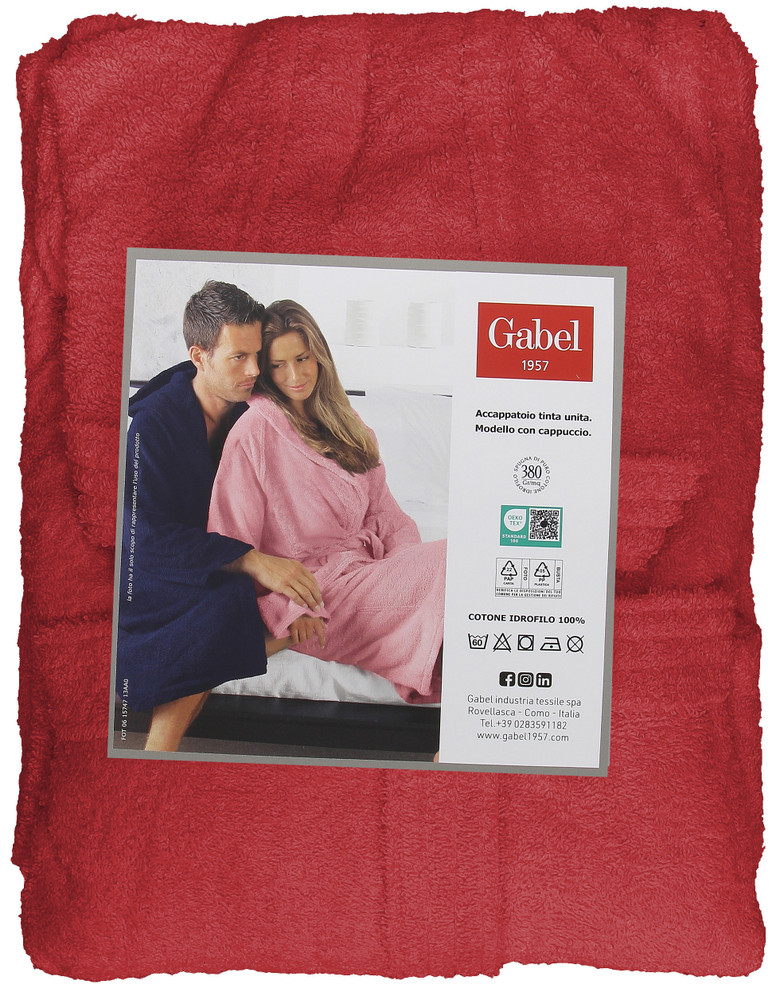 Accappatoio Unisex Con Cappuccio L Bordeaux Gabel - Foto 1