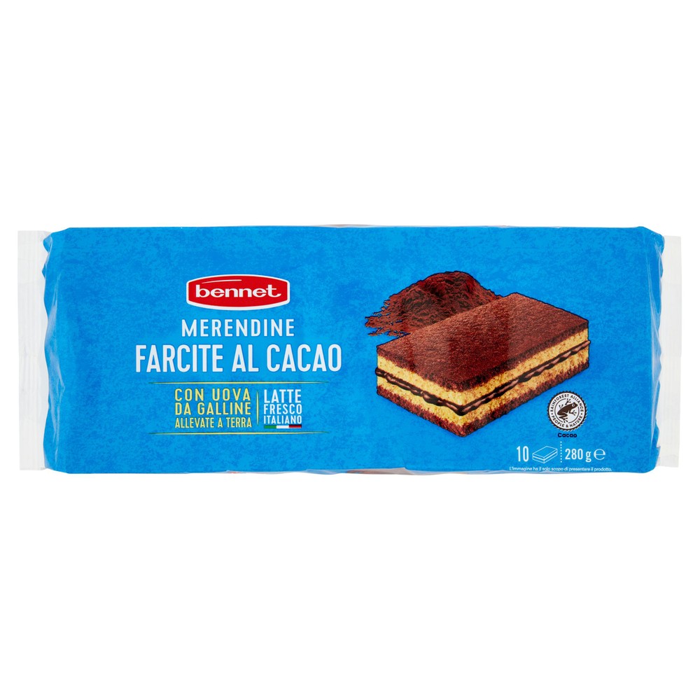 Merendine Farcite Con Crema Al Cacao Bennet Conf. Da 10