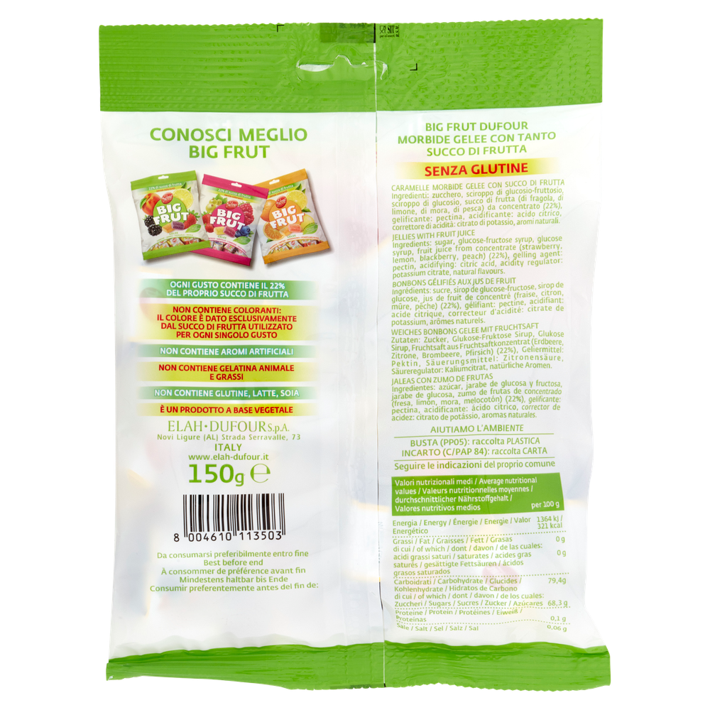 Caramelle Gelées Big Frut Limone, Mora, Fragola, Pesca Dufour - Foto 3