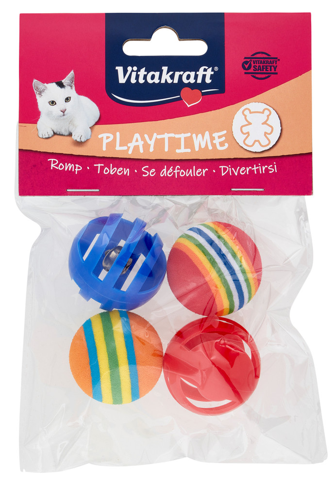 4 Palline Con Sonaglio Per Gatto Vitakraft - Foto 1