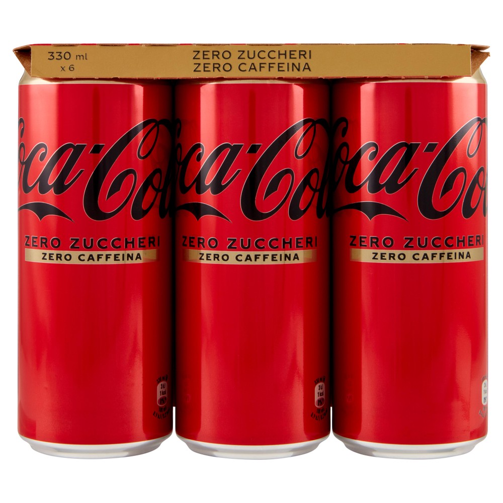 6 Lattine Coca Cola Zero Senza Caffeina - Foto 1