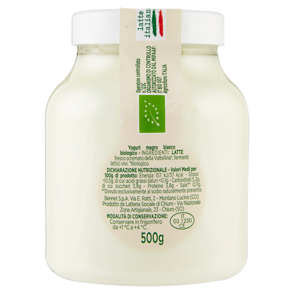 Yogurt Bianco Magro Bennet Bio