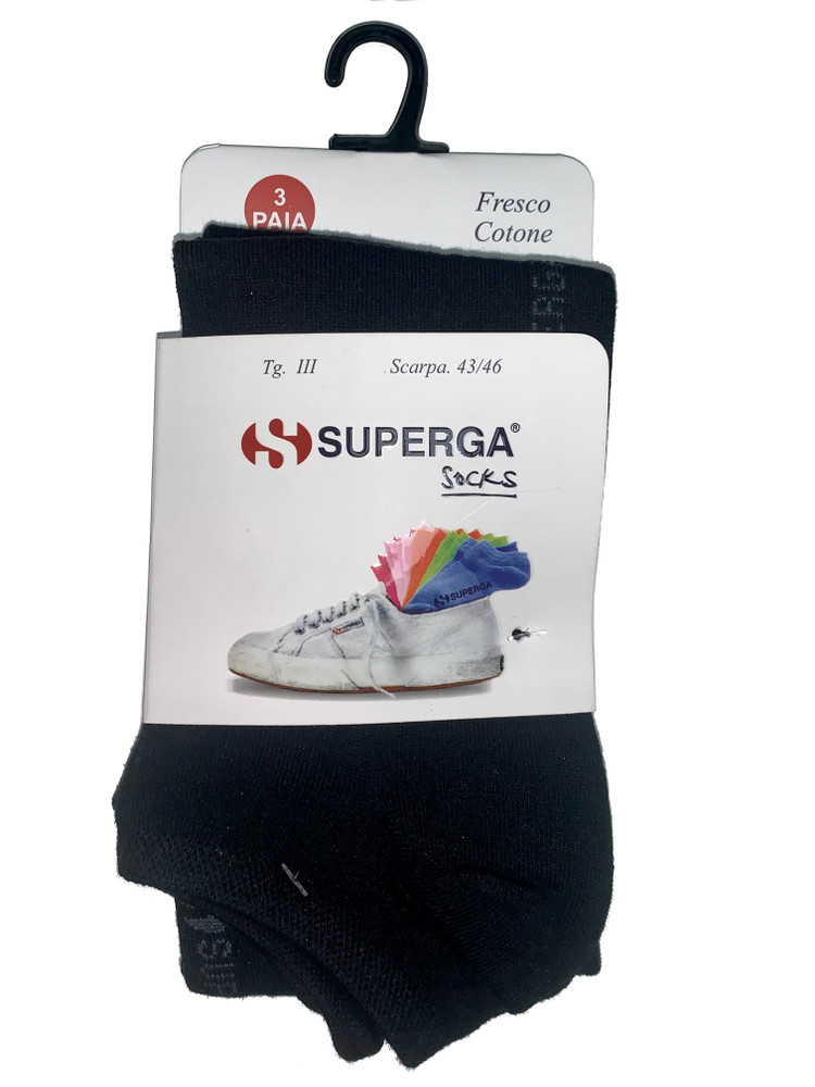 Calze Uomo 43/46 Nero Conf Da 3 Superga - Foto 1