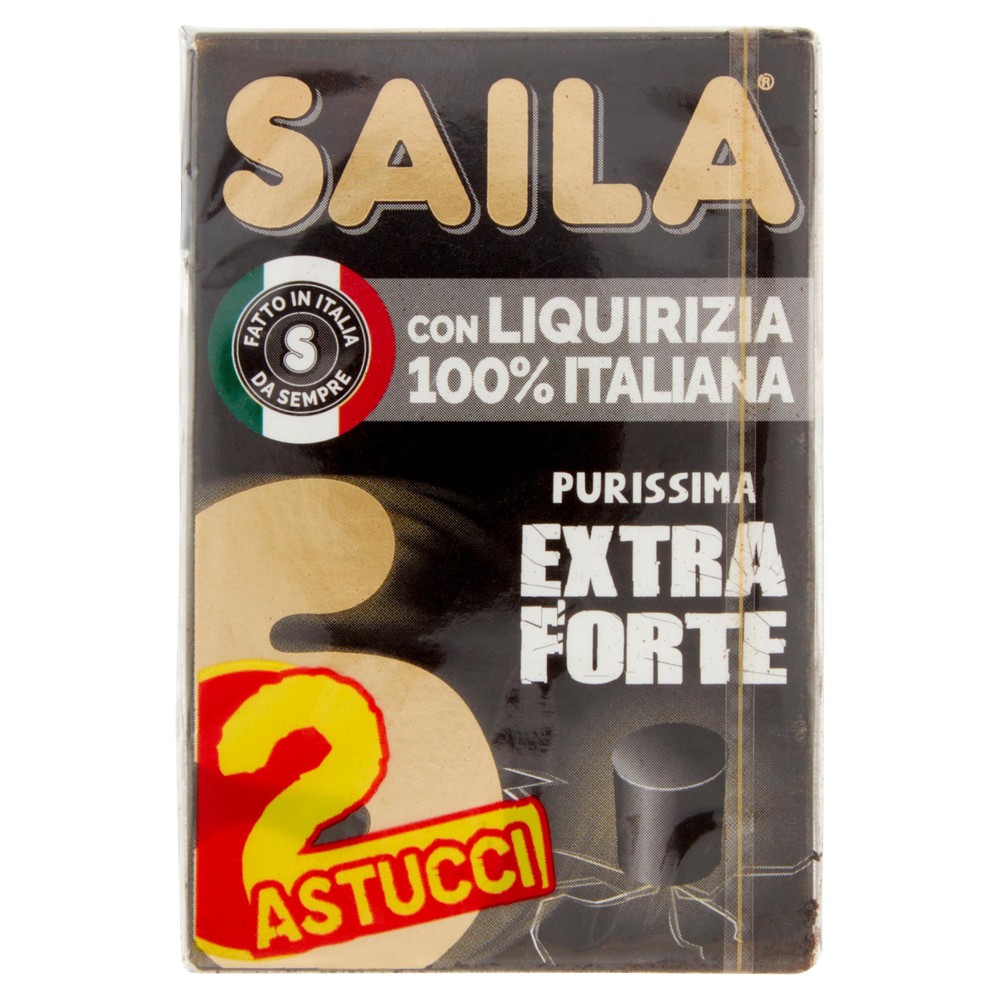 Caramelle Alla Liquirizia Extra Forte Senza Zucchero 2x36g Saila - Foto 1