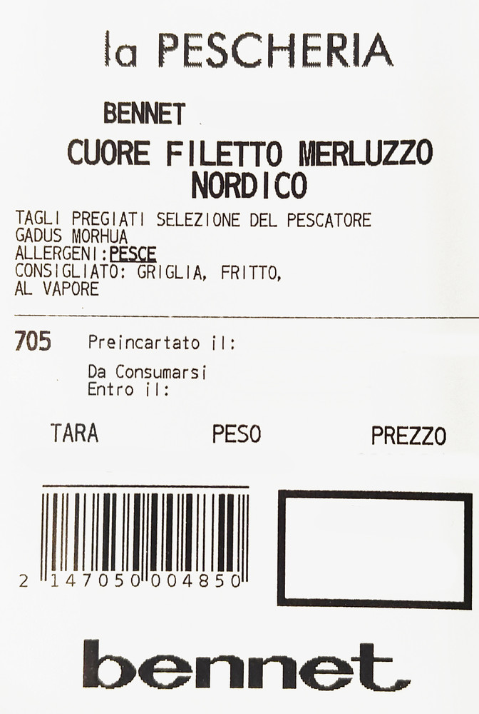Cuore Di Filetto Merluzzo Nordico Tagli Pregiati Selezione Del Pescato - Foto 2