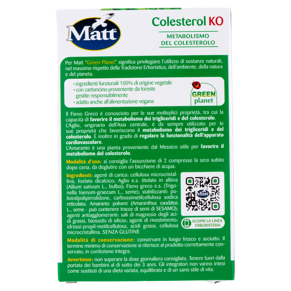 Matt Erboristeria Colesterol Ko 30 Compresse 30,45 G - Foto 3