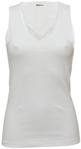 Maglia Donna Spalla Larga Con Pizzo Macram   5 Bianco Delinea