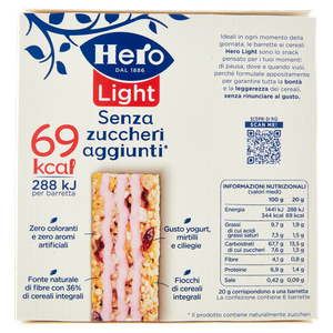 Barrette Cereali Allo Yogurt E Frutti Rossi Senza Zuccheri 6x20g Hero - Foto 3