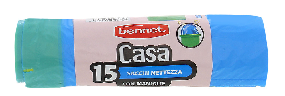 15 Sacchi Immondizia Casa Con Maniglie Lt 35 Bennet - Foto 1