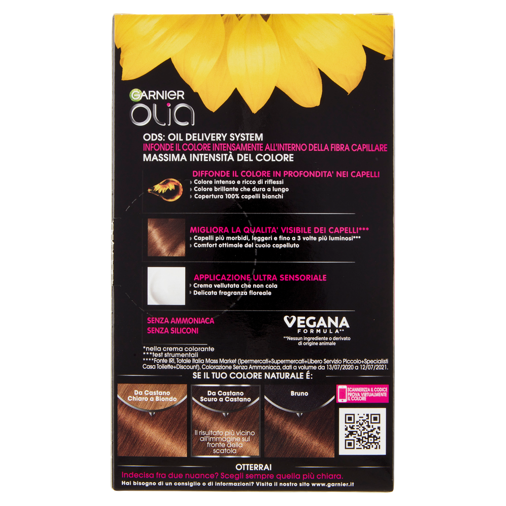 Colorazione Capelli 6.3 Castano Chiaro Dorato Olia Garnier - Foto 3