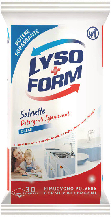 30 Salviette Igienizzanti Per Superifici Ocean Lysoform - Foto 1