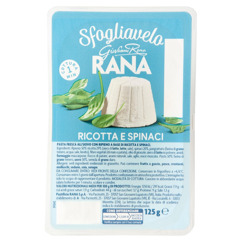 Sfogliavelo Ricotta E Spinaci Giovanni Rana - Foto 1
