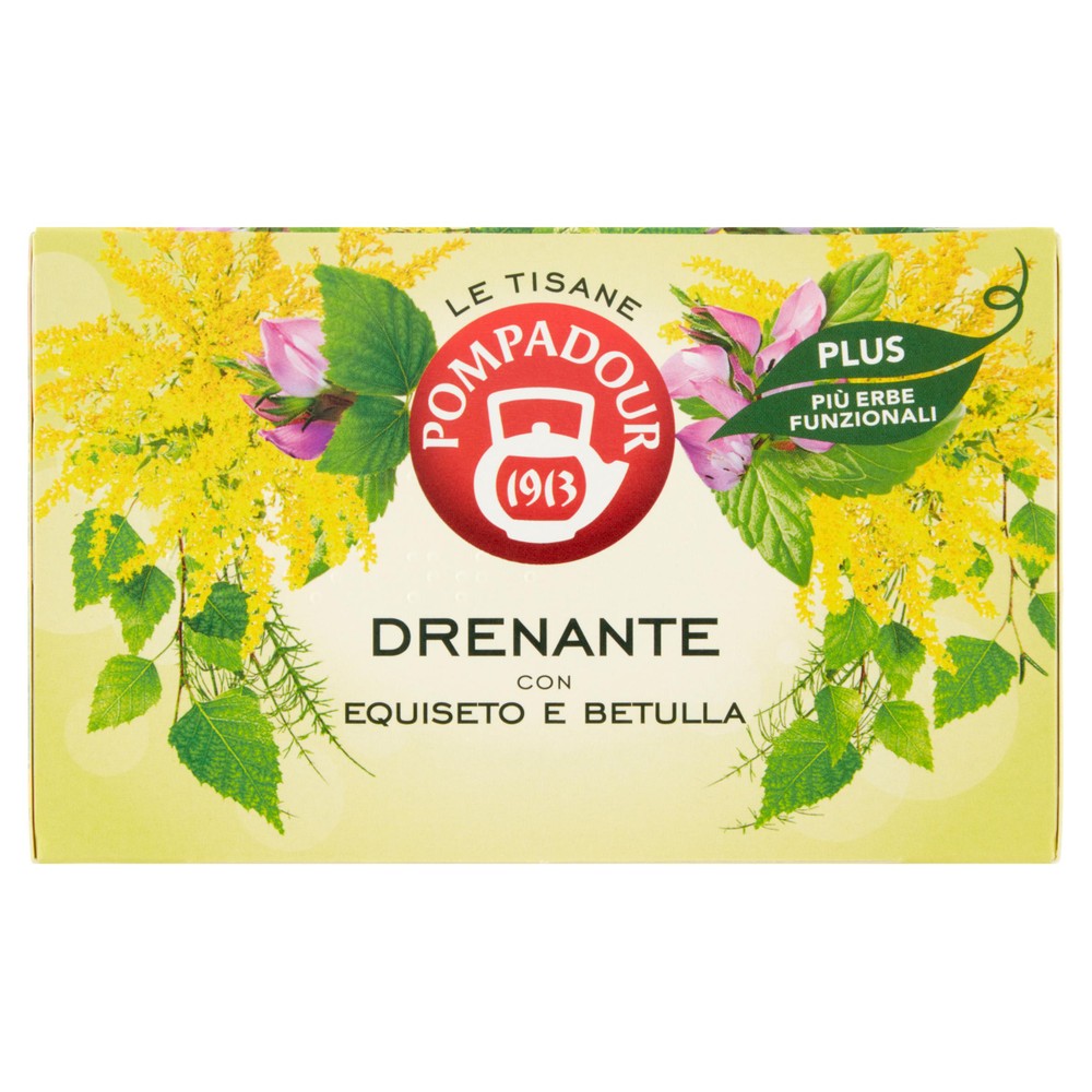 Tisana Drenante Con Equiseto E Betulla In Filtri 18x2,2g Pompadour - Foto 1