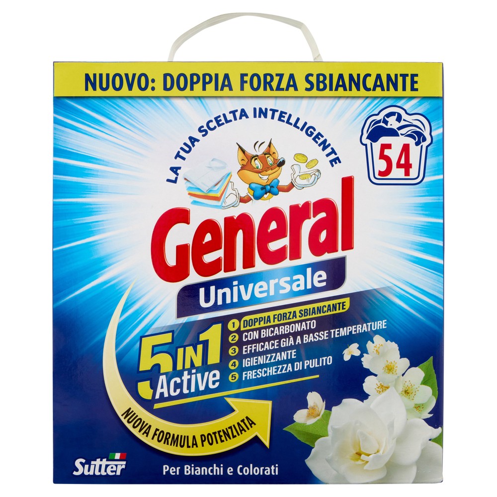 Detersivo Universale In Polvere Per Lavatrice 54 Lavaggi General - Foto 1