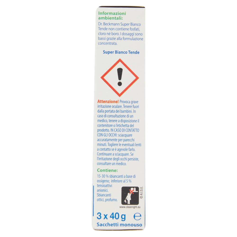 Sbiancante Per Tende Super Bianco Dr.Beckmann 3 Buste - Foto 2