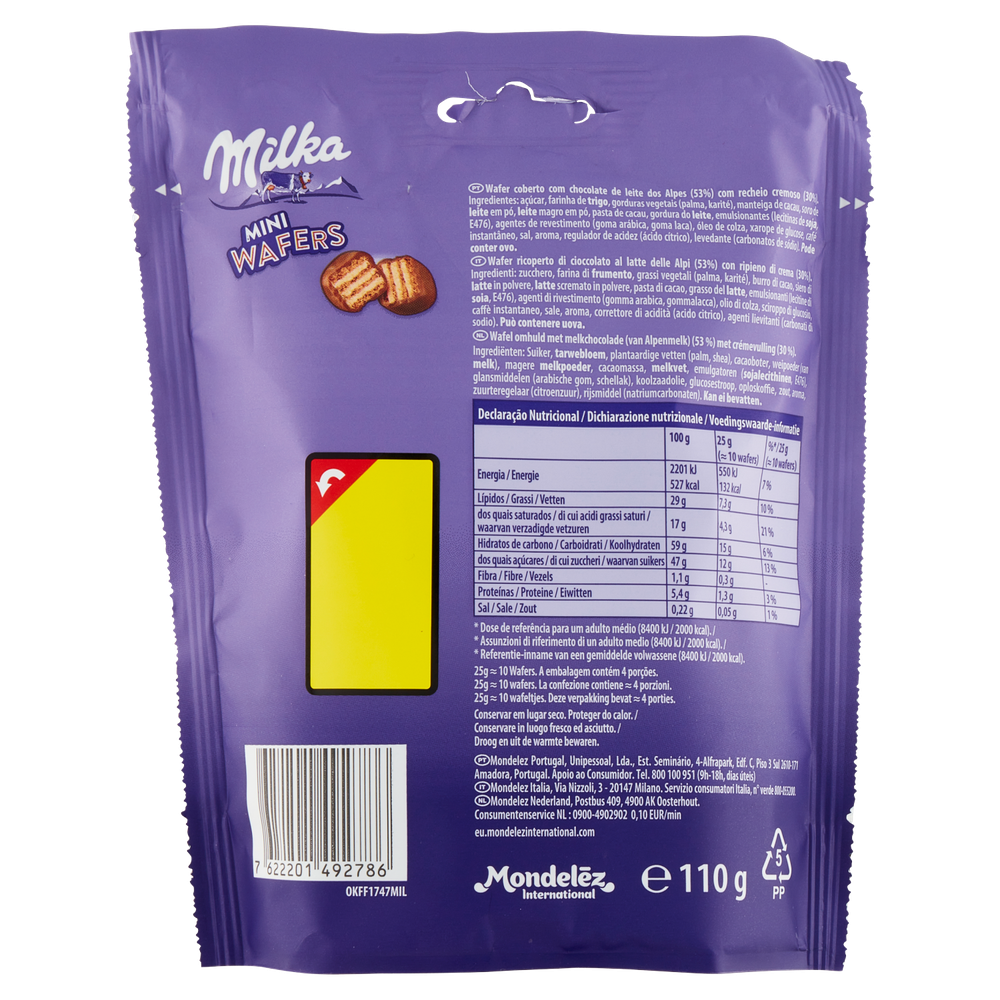 Wafer Mini Ricoperto Di Cioccolato Con Ripieno Di Crema Milka - Foto 3