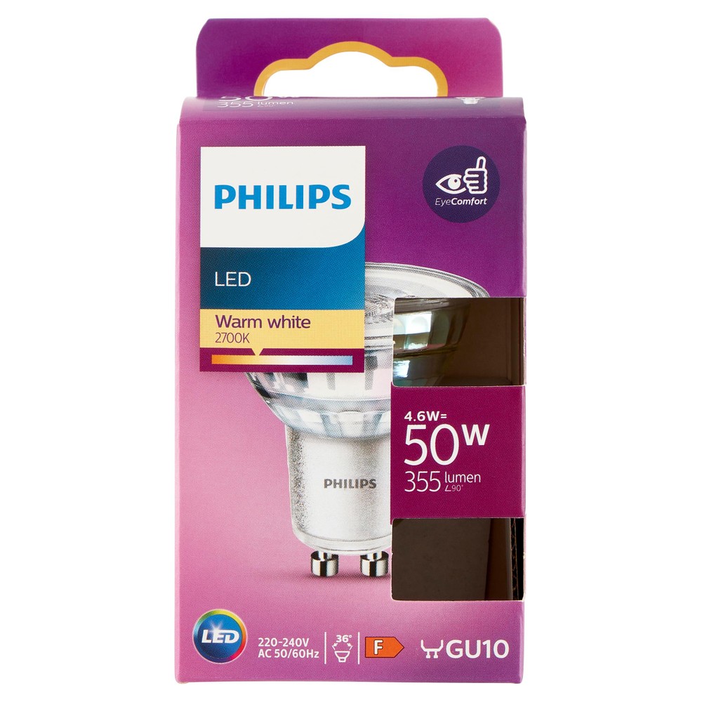 Faretto Led 50w Attacco Gu10 Luce Calda Philips - Foto 1