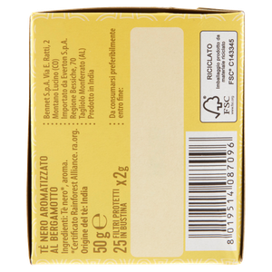 Tè Nero Earl Grey Aromatizzato Al Bergamotto 25x2g Bennet - Foto 2