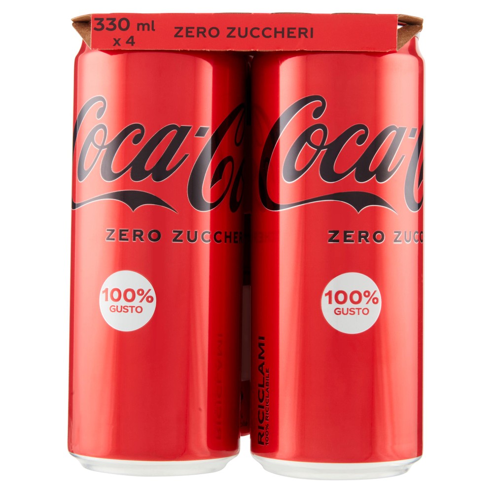 Coca Cola Zero 4 Lattine Da Ml.330