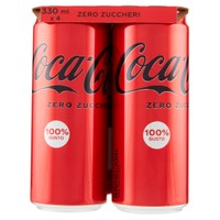 Coca Cola Zero 4 Lattine Da Ml.330