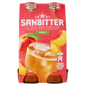 Aperitivo Analcolico Sanbitter Pesca Vetro 4x20cl - Foto 1