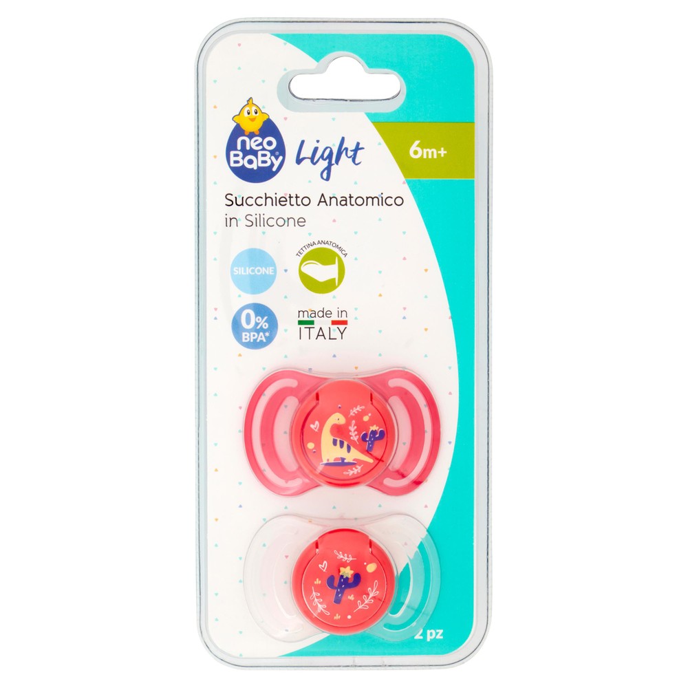 2 Succhietti In Silicone Rosa Neobaby 6m+ - Foto 1