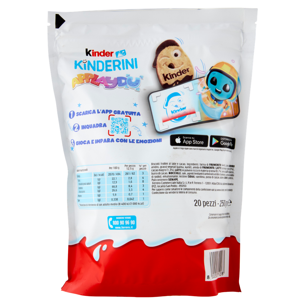 Biscotti Frollini Kinderini Al Latte E Cacao 20x11,25g Kinder - Foto 3