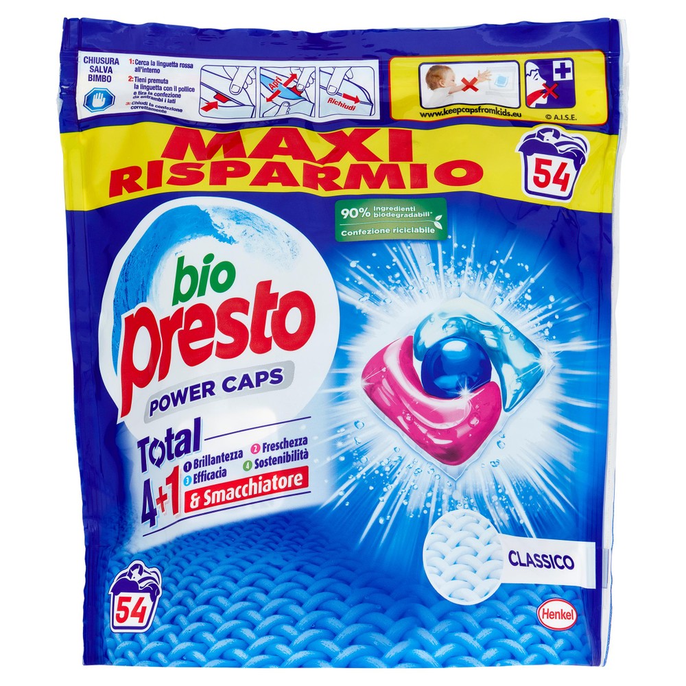 Detersivo Preodosato Per Lavatrice Powercaps Bio Presto - Foto 1