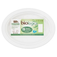 Vassoi Ovali 26 x 20 cm Biodegradabili E Compostabili Biologica , conf . da Pz Vassoi Ovali 26 x 20 cm Biodegradabili E Compostabili Biologica , conf . da Pz