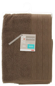 Telo Spugna Cm100x150 Bordo A Rilievo Marrone Casa Premium - Foto 1