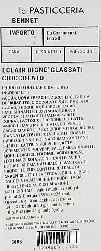 Eclair Bigne' Glassati Cioccolato