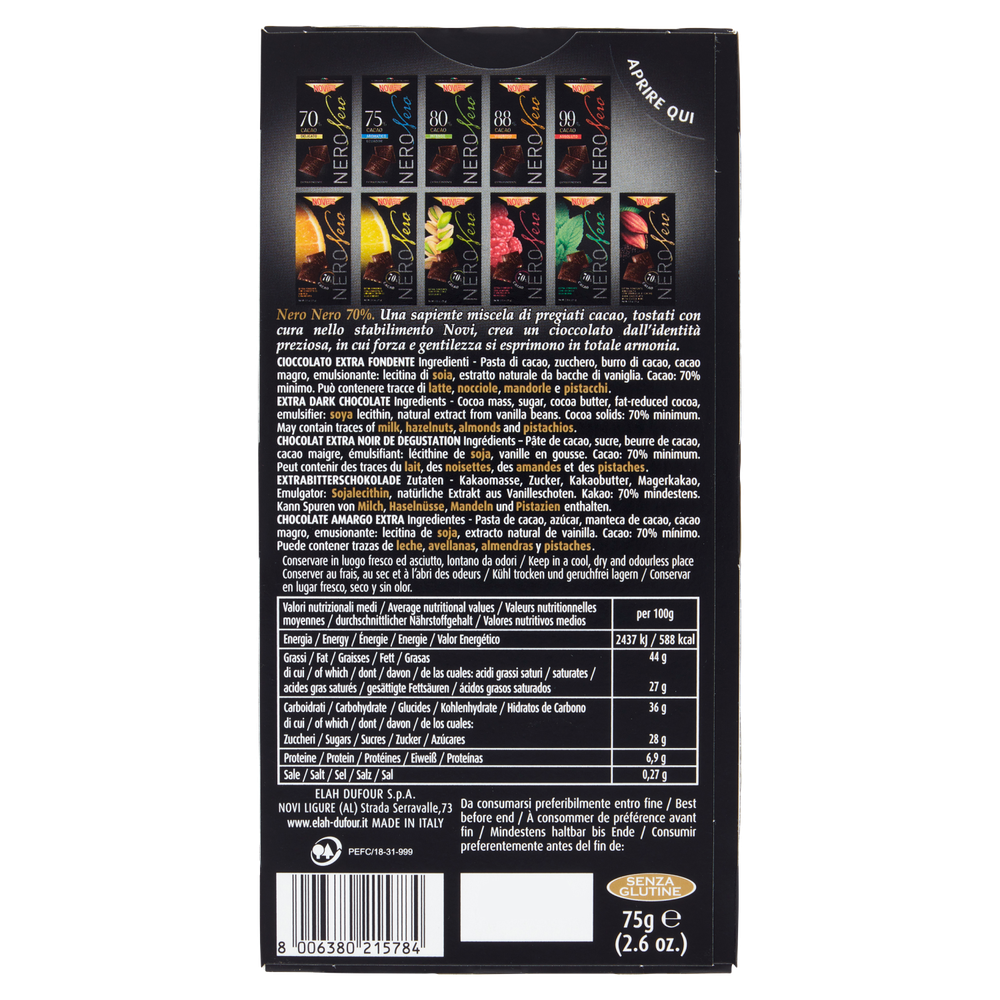 Tavoletta Di Cioccolato Neronero 70% Extra Fondente Novi - Foto 3