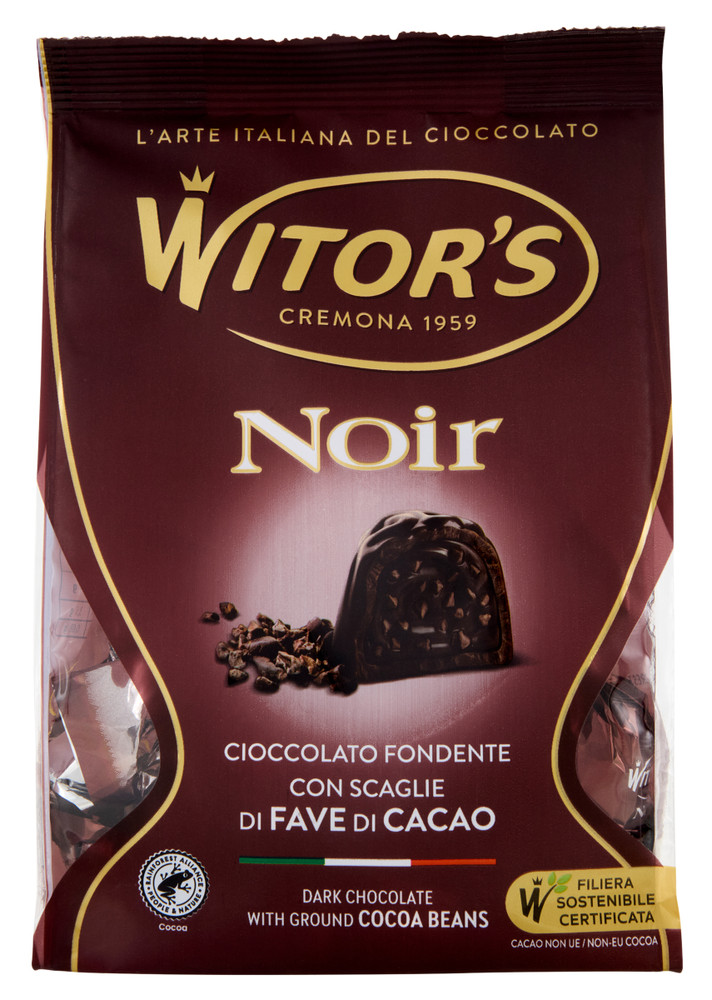 Cioccolatini Noir Fondenti Con Scaglie Di Fave Cacao 13x15g Witor's - Foto 1