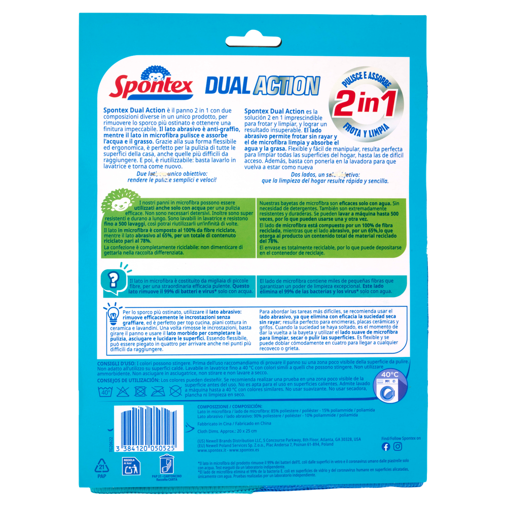 Spontex Microfibre Dual Action 3 Pz - Foto 3