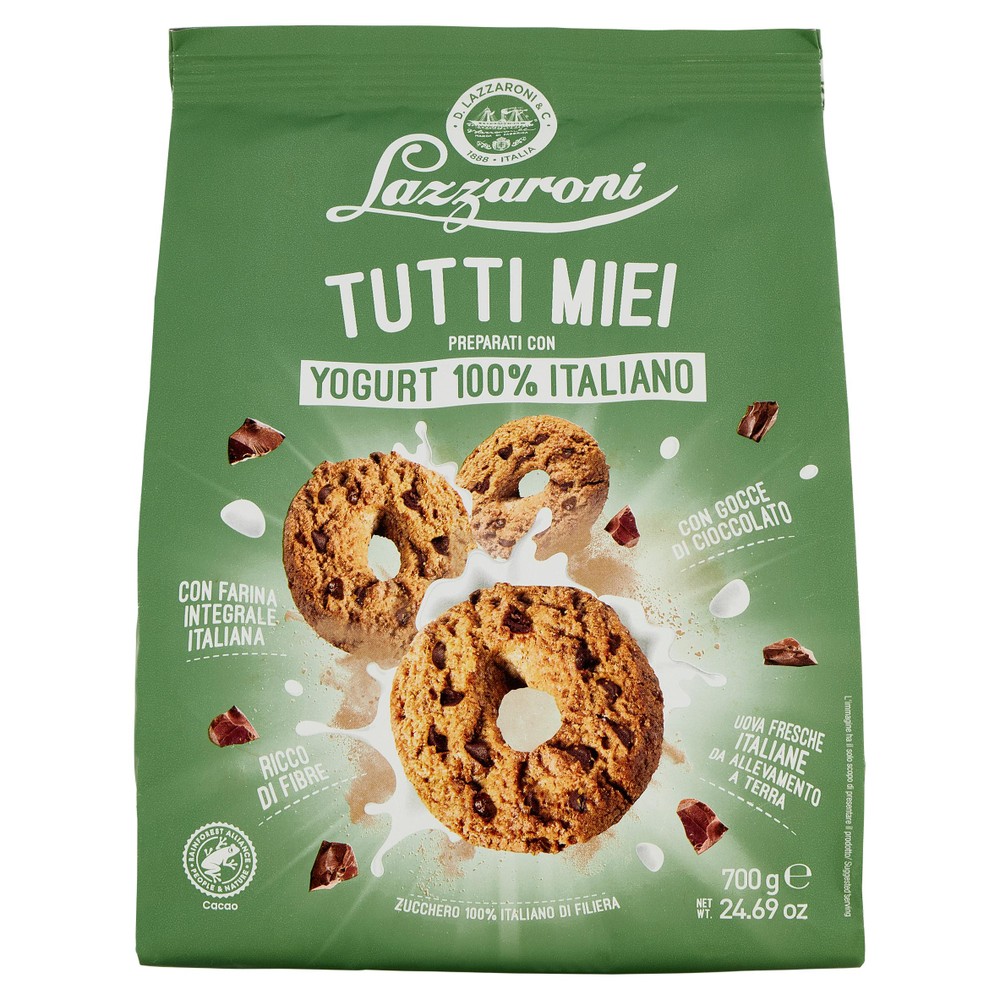 Biscotti Integrali Tutti Miei Con Yogurt 100% Italiano Lazzaroni - Foto 1