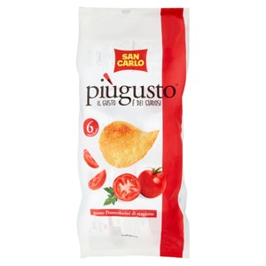 Patatine Piu'gusto Con Pomodorini Di Stagione 6x25g San Carlo - Foto 1