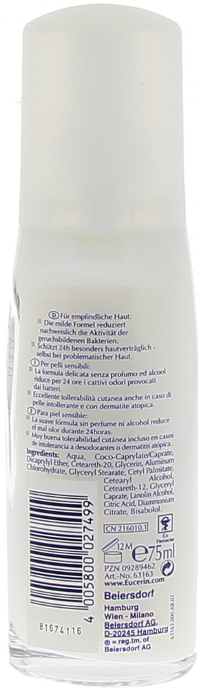 Deodorante Pelle Sensibile Vapo Eucerin
