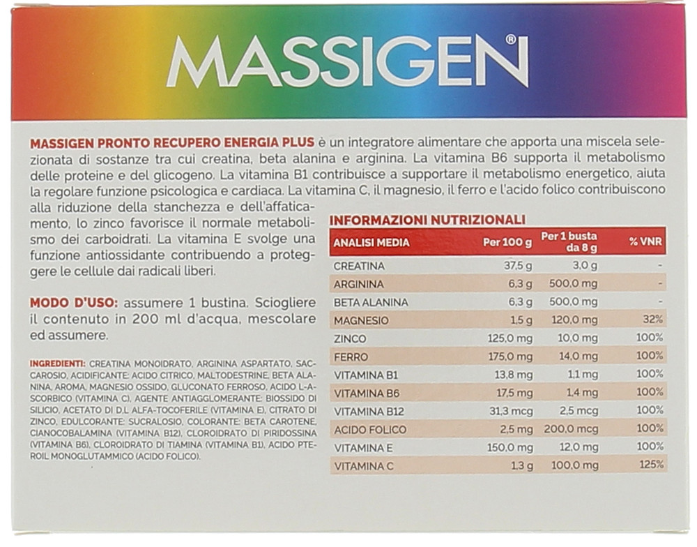 Massigen Pronto Recupero Plus Buste - Foto 2
