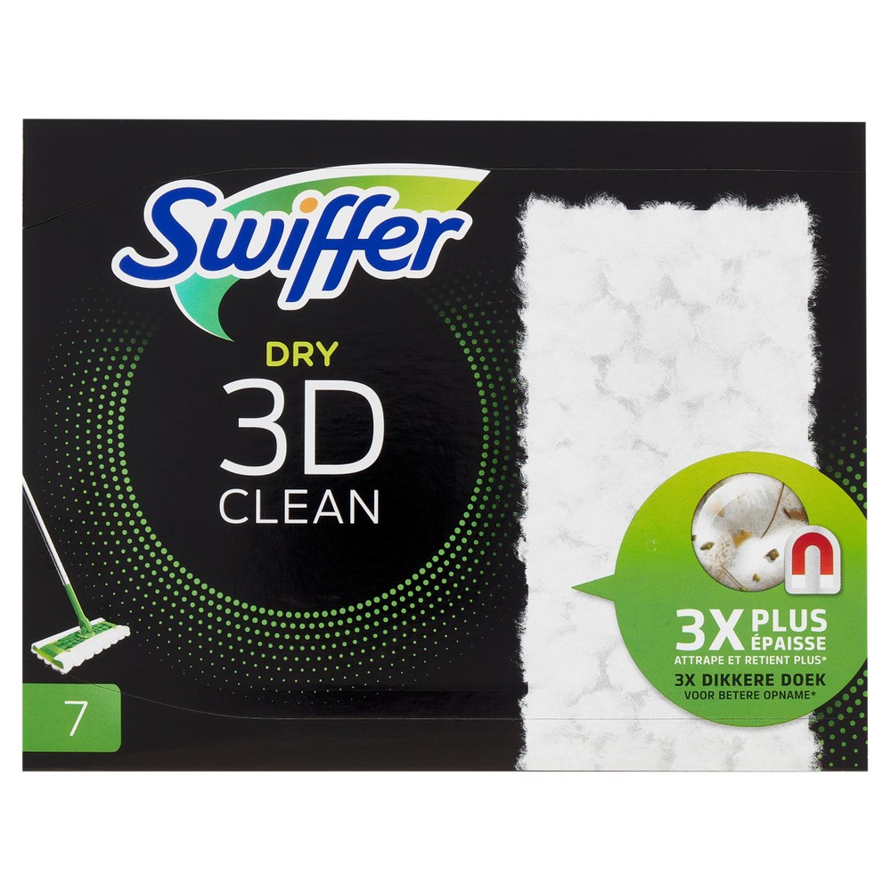7 Ricambi Panni Cattura Polvere 3d Per Scopa Pavimenti Swiffer - Foto 1
