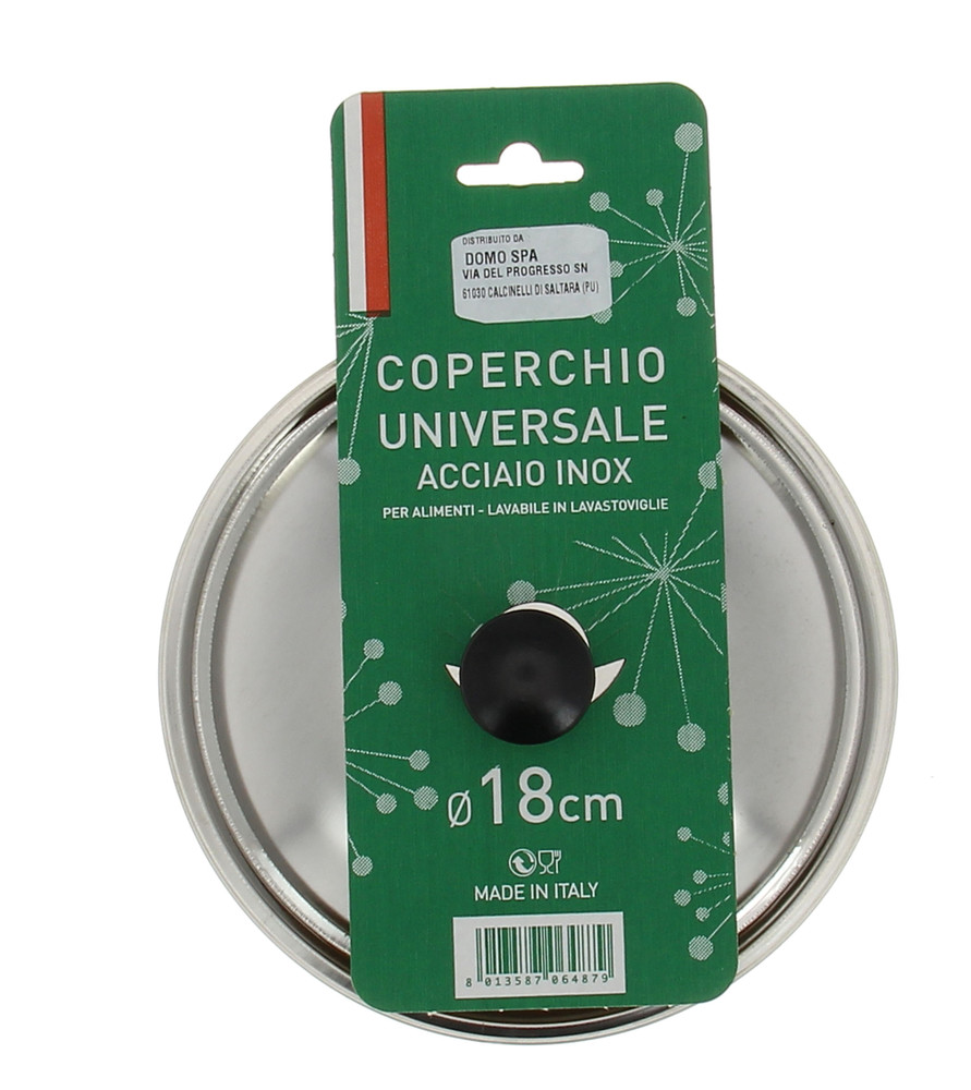 Coperchio Metallo Inox Cm.18