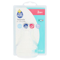 Tettarella Collo Largo Silicone Flusso Regolabile 2 Pezzi Tettarella Collo Largo Silicone Flusso Regolabile 2 Pezzi