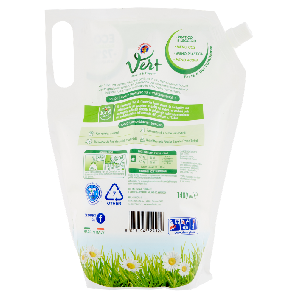 Ecoricarica Ammorbidente Concentra Eucalipto E Fresia Chanteclair Vert - Foto 3