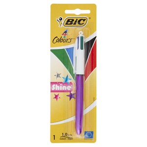 Penna 4 Colori Shine Con Fusto Metallizzato